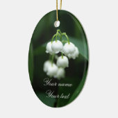 五月の白いユリ セラミックオーナメント (左)