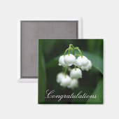 五月の白いユリ マグネット (正面/裏面)