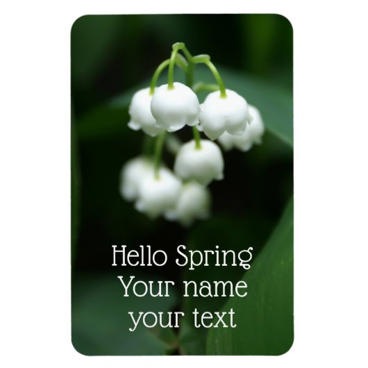 五月の白いユリ マグネット (縦)