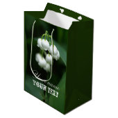 五月の白いユリ ミディアムペーパーバッグ (正面アングル)