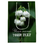 五月の白いユリ ミディアムペーパーバッグ (裏面)