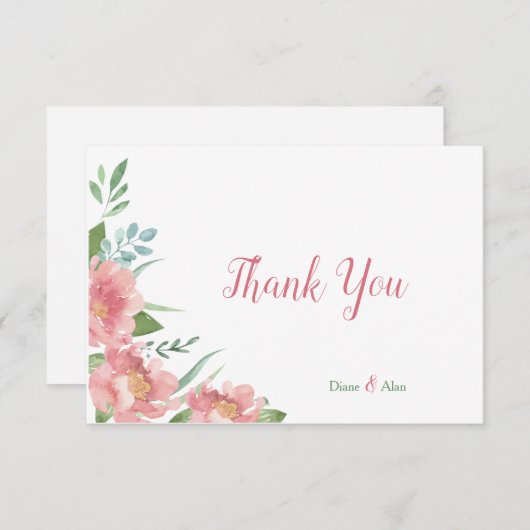 五月の花の感謝カード 招待状 (正面/裏面)