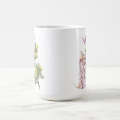 五月の花 スズラン シャクナゲ ファンシー コーヒーマグカップ (中央)