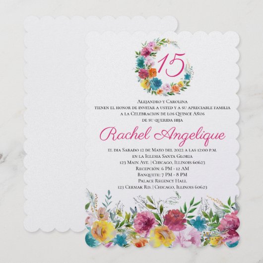 五月の花 招待状 (正面/裏面)