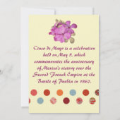 五月五日メキシコのお祭り 招待状 (裏面)