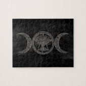 五月星と生命の木を持つトリプルムーン ジグソーパズル (横)