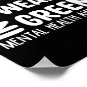 五月衣服グリーンメンタルヘルス認識度月Gr ポスター (角)