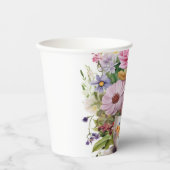 五杯の花 紙コップ (正面)