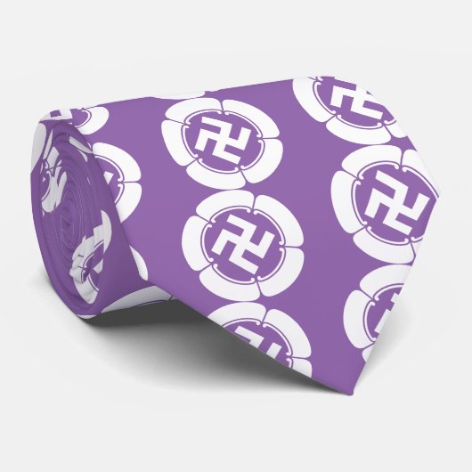 五瓜に隅立て五つ割り萬字 ネクタイ (ロール)