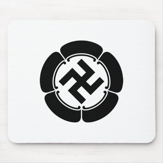 五瓜に隅立て五つ割り萬字 マウスパッド (正面)