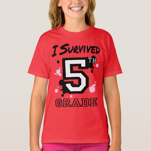 五生き延び年生の女の子 Tシャツ (正面)