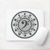 五番目のヘ音記号の円 マウスパッド (マウス)