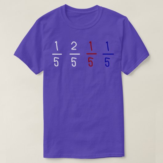 五番目の二五番目の赤の五番目の青の五番目の Tシャツ (デザイン正面)