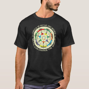 五番目の音楽モード図表そして円 Tシャツ