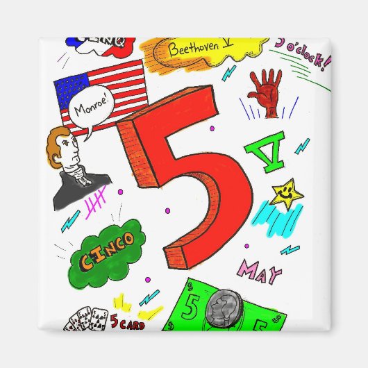 五磁石へのコード マグネット (正面)