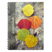 五秋カラフル《植物》アスペン葉 ノートブック (正面)