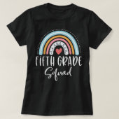 五等分隊かわいいレインボーハート五等茶 Tシャツ (デザイン正面)