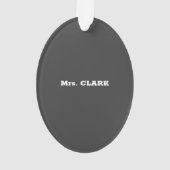 五級先生感謝の日素晴らし オーナメント (裏面)