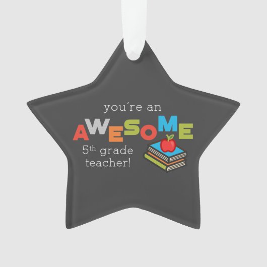 五級先生感謝の日素晴らし オーナメント (正面)