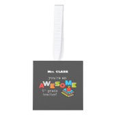 五級先生感謝の日素晴らし キューブオーナメント (正面)