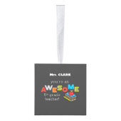 五級先生感謝の日素晴らし キューブオーナメント (右)