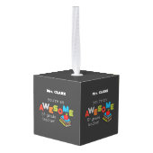 五級先生感謝の日素晴らし キューブオーナメント (裏面アングル)