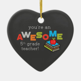 五級先生感謝の日素晴らし セラミックオーナメント