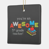 五級先生感謝の日素晴らし セラミックオーナメント (左)