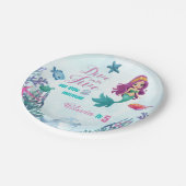 五紫の人魚の女の子に飛び込む5誕生日 ペーパープレート (アングル)