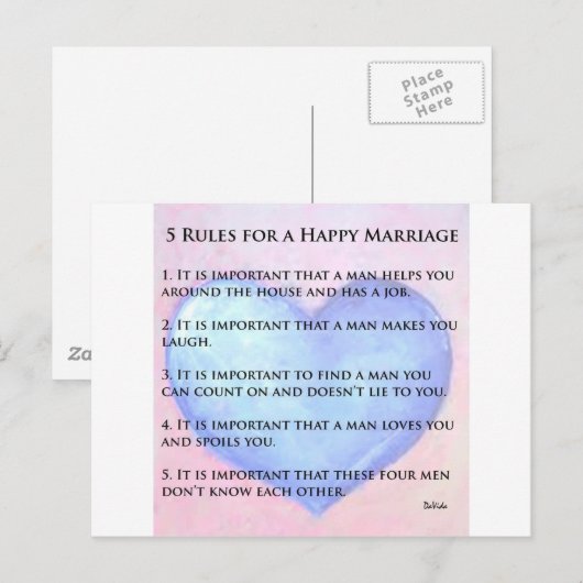 五結婚の例 ポストカード (正面/裏面)