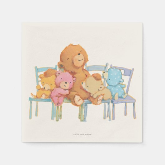 五脚カラフルで抱え スタンダードカクテルナプキン (正面)