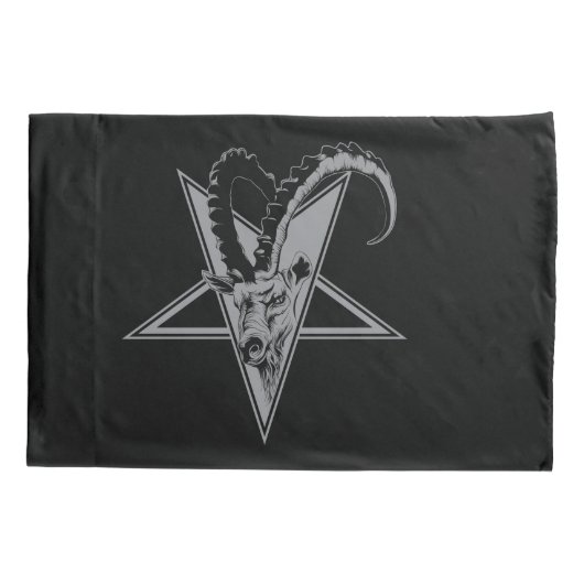 五芒星のヤギ 枕カバー (裏面)