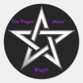 五芒星星、異教徒、お母さん、Blog© ラウンドシール (正面)