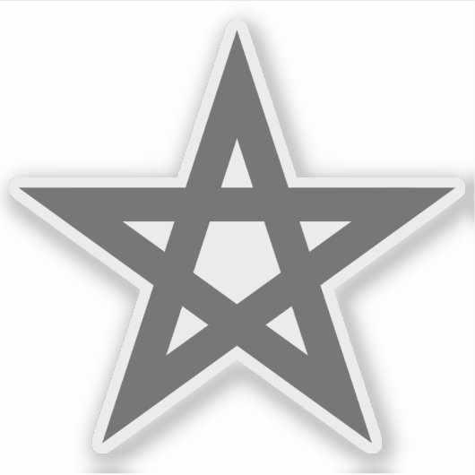 五芒星(グレー) シール (正面)