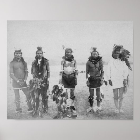 五草踊りインディアン戦士の写真 ポスター (正面)