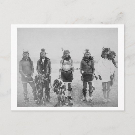 五草踊りインディアン戦士の写真 ポストカード (正面)
