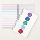 五要素コラージュ数々の曼荼羅色ノート ノートブック (内側)