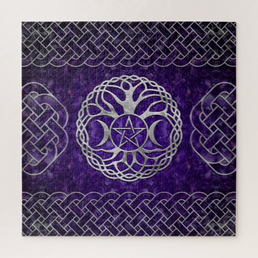 五角形と生命の木を持つ三重女神 ジグソーパズル (縦)