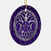 五角形と生命の木を持つ三重女神 セラミックオーナメント (右)