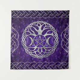 五角形と生命の木を持つ三重女神 タペストリー