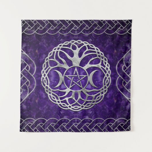 五角形と生命の木を持つ三重女神 タペストリー (正面)