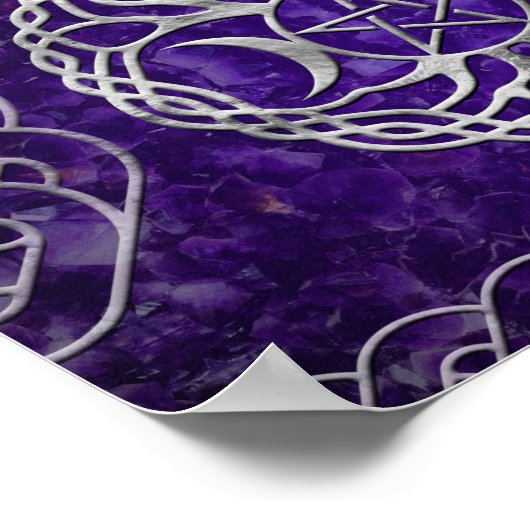 五角形と生命の木を持つ三重女神 ポスター (角)