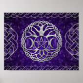 五角形と生命の木を持つ三重女神 ポスター (正面)