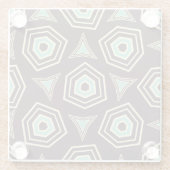 五角形の層状パターン ガラスコースター (裏面)