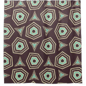 五角形の層状パターン シャワーカーテン (正面)