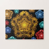 五角形の形をした複雑な雪片 ジグソーパズル (横)