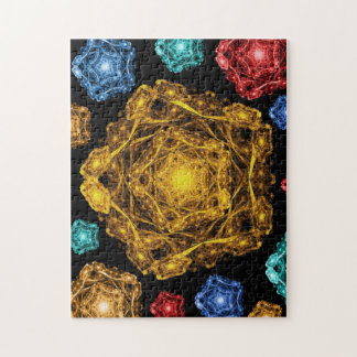 五角形の形をした複雑な雪片 ジグソーパズル