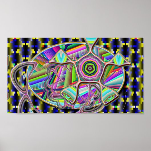 五角形エイリアン（単語を追加） ポスター (正面)