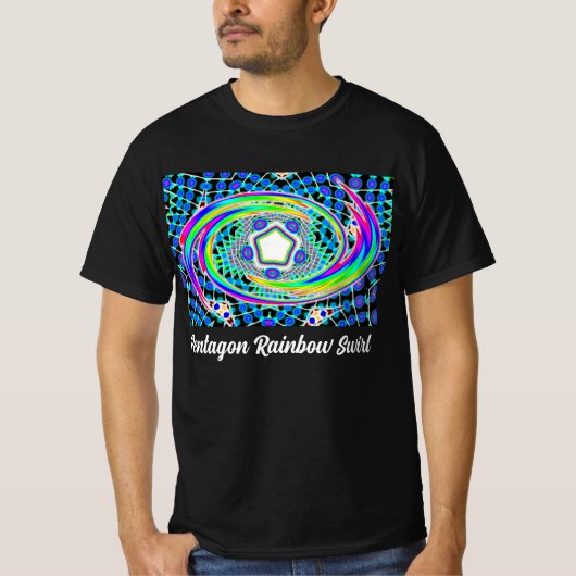 五角形レインボースワール Tシャツ (正面)