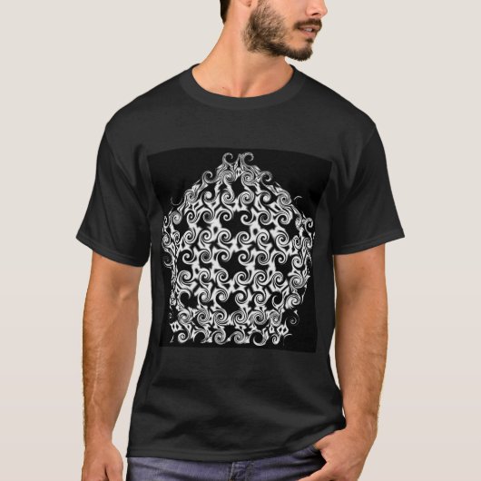 五角形（白、黒） Tシャツ (正面)